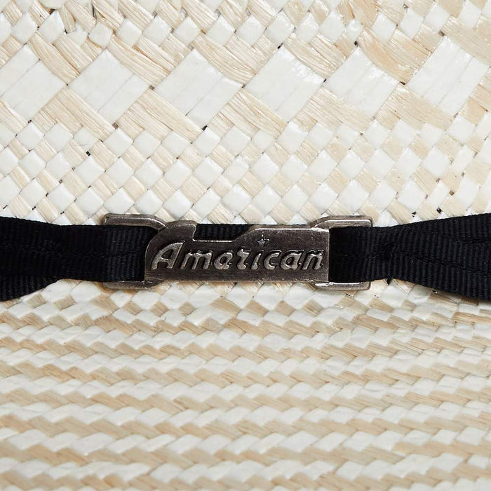 American Hats Poli Rope Tan & Natural Straw 5in. Brim Open Crown Cowboy Hat