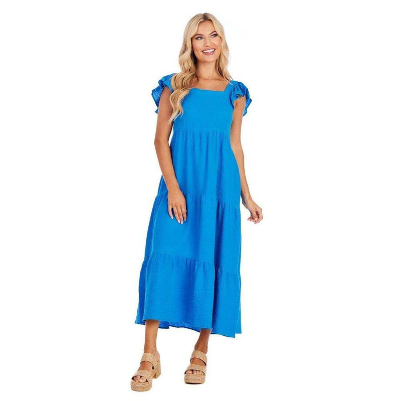 Mud Pie Women's Blue Martha Maxi Dress