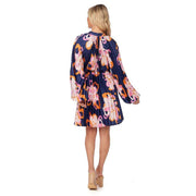 Mud Pie Women's Celia Navy Pleated Dress