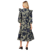 Mud Pie Women's Olive Floral Priscilla Midi Dress