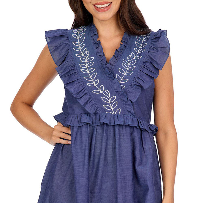 Mud Pie Womens Radford Midi Dress
