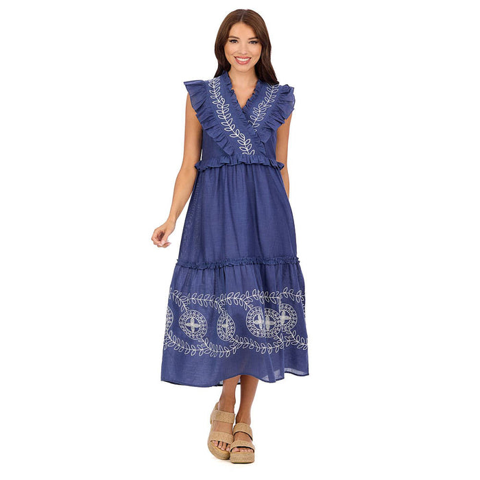 Mud Pie Womens Radford Midi Dress