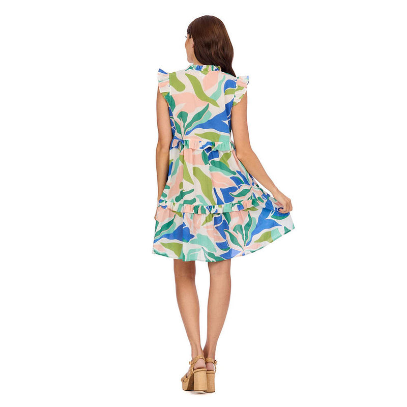 Mud Pie Womens Reeves Flounce Dress