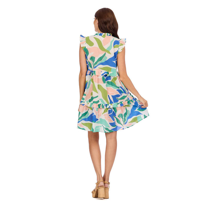 Mud Pie Womens Reeves Flounce Dress