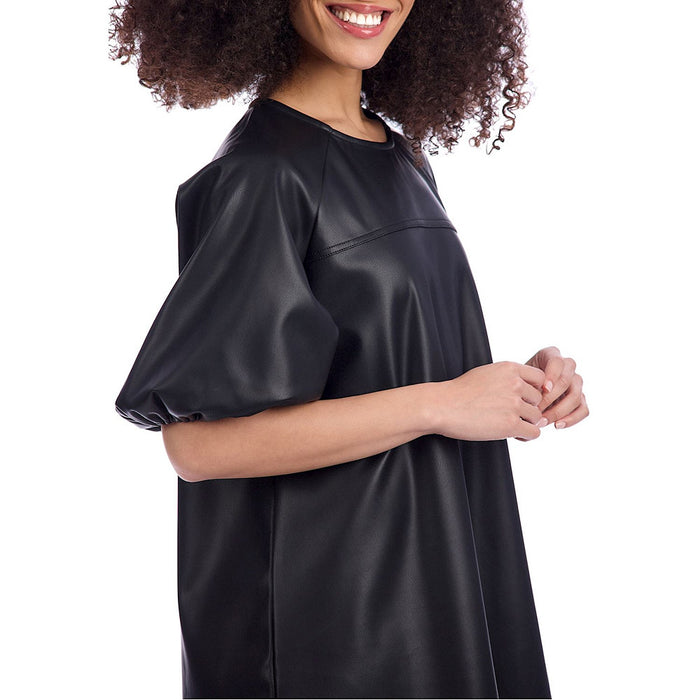 Mud Pie Women's Raine Black Leather Dress
