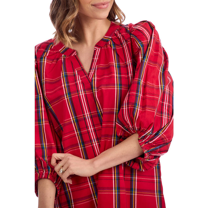 Mud Pie Women's Babs Red Plaid Dress