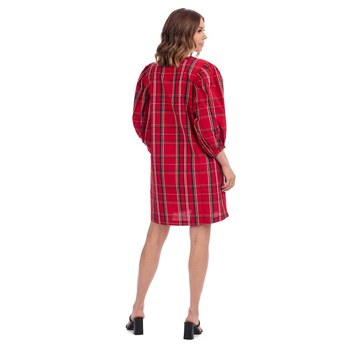 Mud Pie Women's Babs Red Plaid Dress