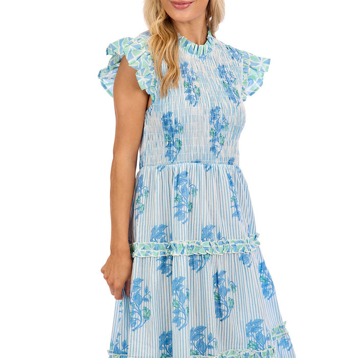 Mud Pie Women's Perin Smocked Midi Dress