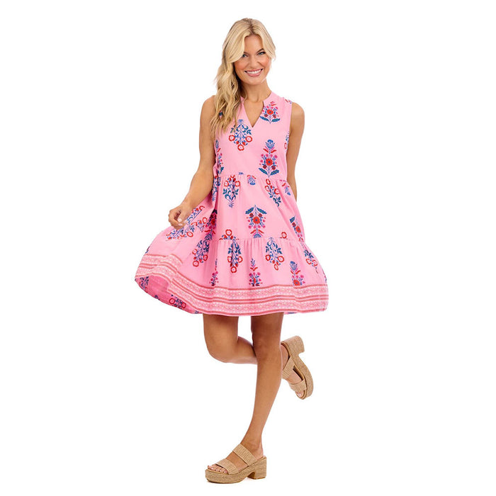 Mud Pie Women's Pink Sarajane Sleeveless Dress