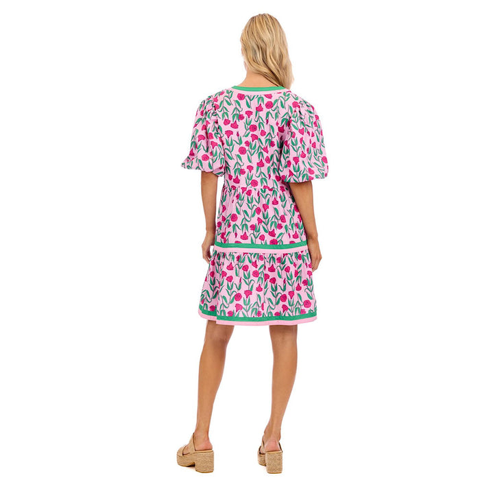 Mud Pie Women's Cody Balloon Sleeve Dress