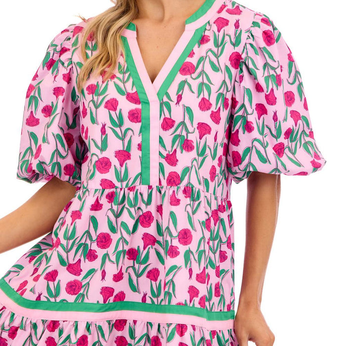 Mud Pie Women's Cody Balloon Sleeve Dress