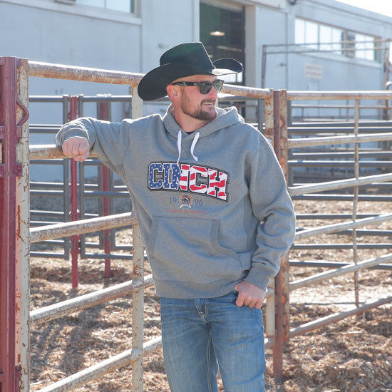 Cinch Men's Grey Hoodie