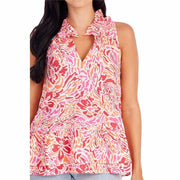 Mud Pie Women's Pink Floral Jeanette Top