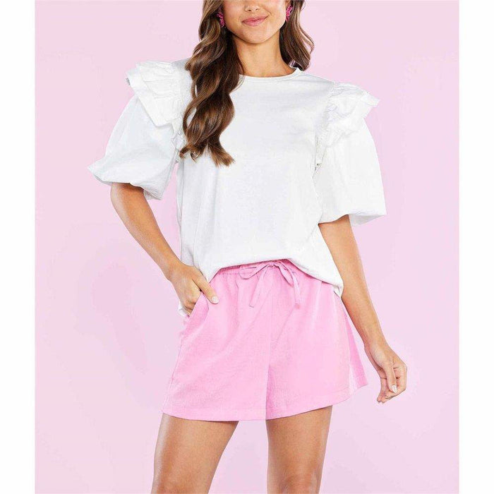 Mud Pie Women's White Franco Top