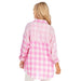 Mud Pie Women's Pink Jameson Button Down Shirt