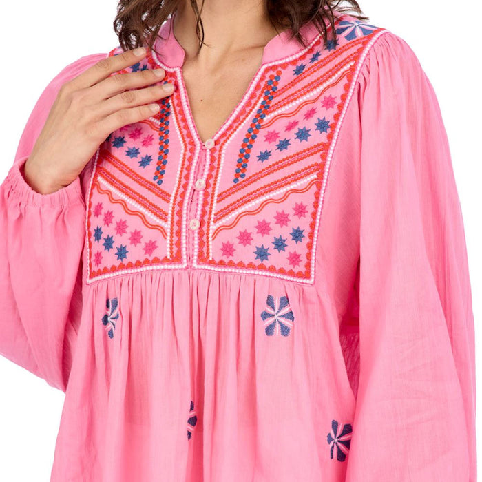 Mud Pie Margeaux Pink Embellished Top