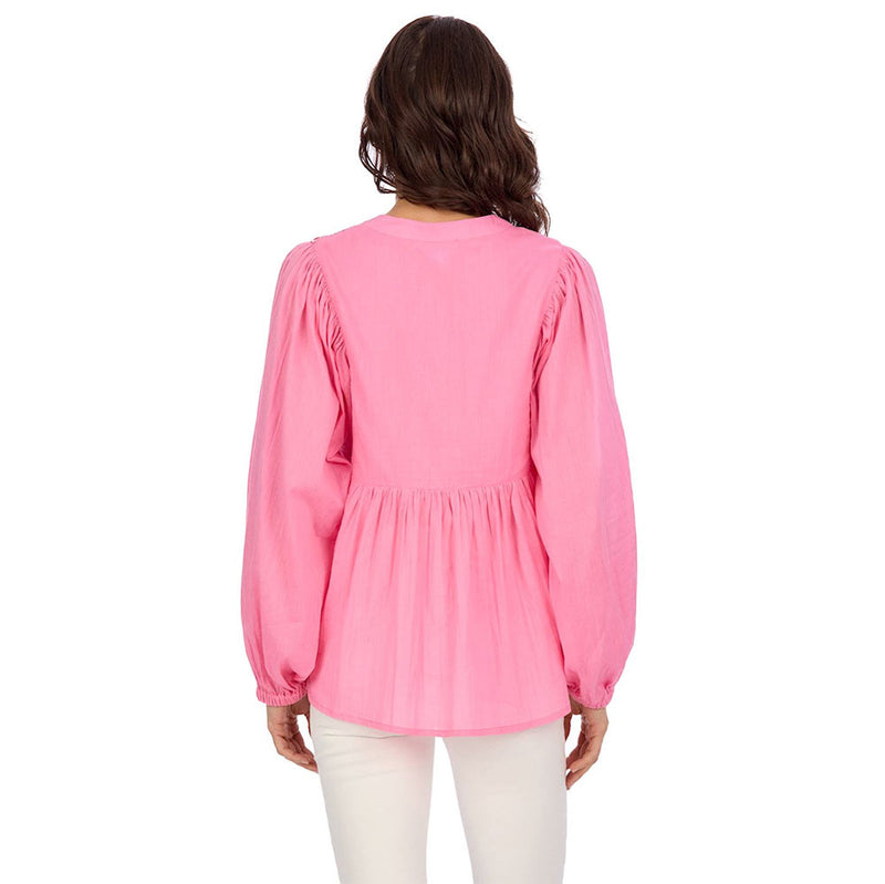 Mud Pie Margeaux Pink Embellished Top