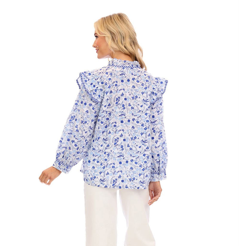 Mud Pie Women's Beaufort Print Top