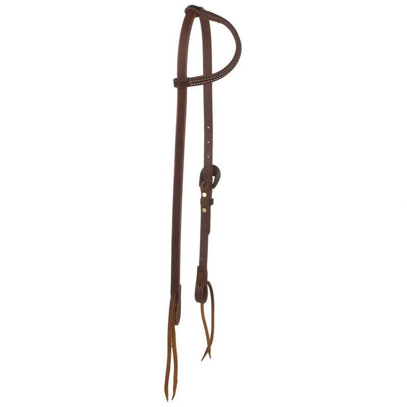 Cowboy Slide Ear Headstall With Flower Vine Iron Buckle