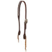 5/8 inch Harness Slit Ear Headstall With Sqaure Native Concho