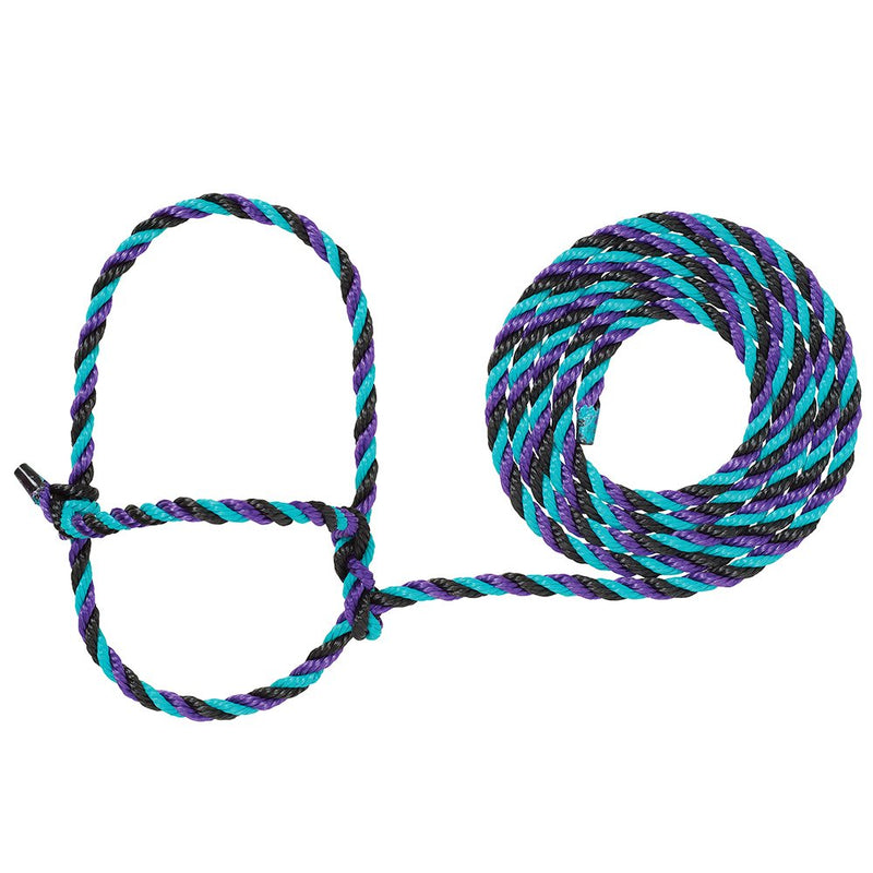 Leather Poly Rope Halter Cow
