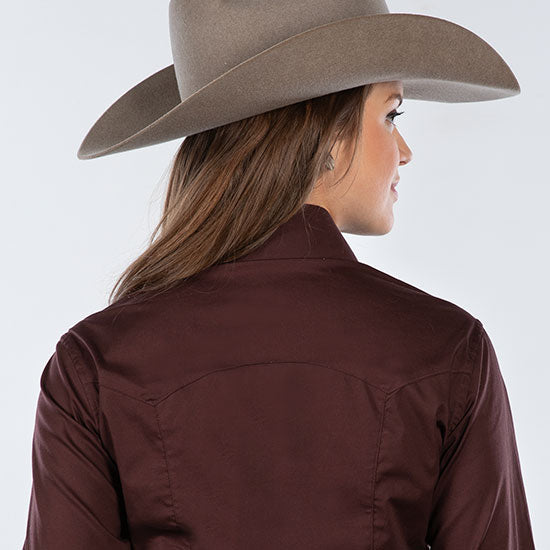 Panhandle Dark Brown Snap Top