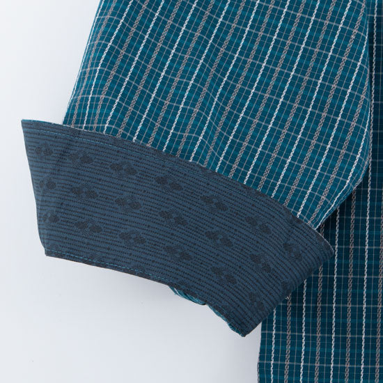 Panhandle Ocean Blue Check Big Shirt