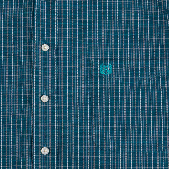 Panhandle Ocean Blue Check Big Shirt