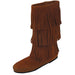 Women's Minnetonka Brown 3 Layer Fringe Boots