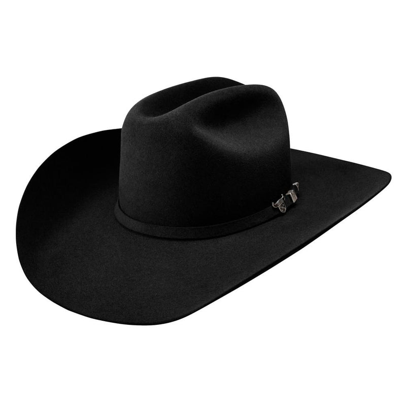 6X Black USTRC 4 1/4in Brim Pre-Creased Felt Cowboy Hat
