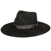 Women's Black Highway Fashion Hat 3 3/4in Brim