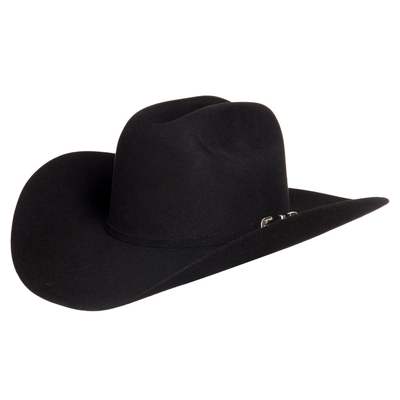 6X Skyline Black 4 1/4in Brim Pre-Creased Felt Cowboy Hat