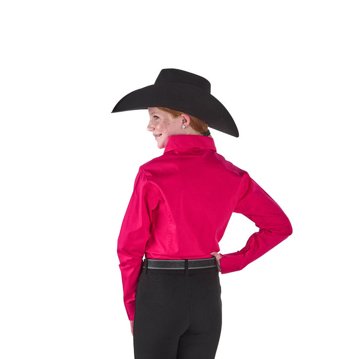 Royal  Highness Girl's Pink Zip Front Competition Top