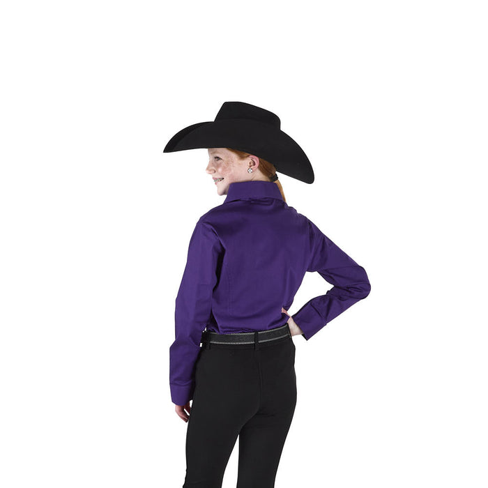 Royal  Highness Girl's Purple Zip Front Competition Top