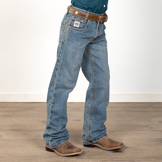 Cinch Boy's Slim White Label Light Stonewashed Blue Jeans