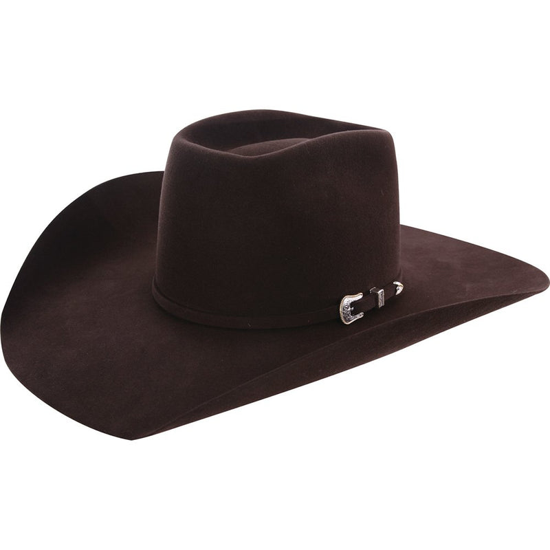 Co 10X Chocolate 4 1/2 inch Brim Open Crown Felt Cowboy Hat