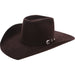 Co 10X Chocolate 4 1/2 inch Brim Open Crown Felt Cowboy Hat