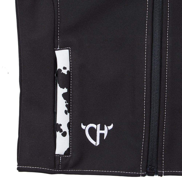 Cowboy Hardware Girl's Cowpritn Yoke Poly Shell Vest