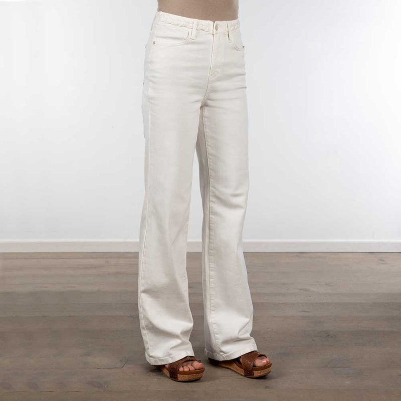 Judy Blue High Waisted Braided Wide Leg Jeans