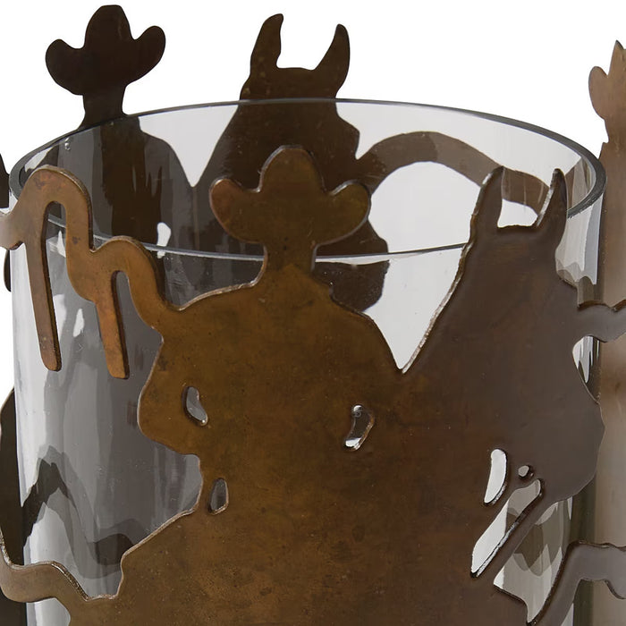 Park Designs Rustic Cowboy Pillar Candle Holder
