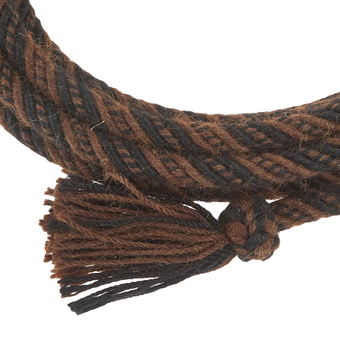 T3 Weavers 5/8 inch by 22 feet Brown and Black 100% Alpaca Mecate Reins
