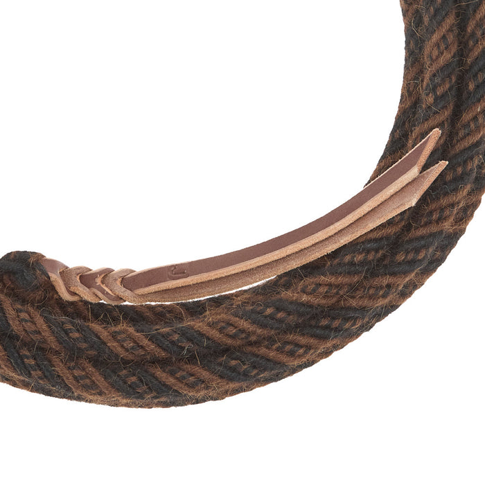 T3 Weavers 5/8 inch by 22 feet Brown and Black 100% Alpaca Mecate Reins