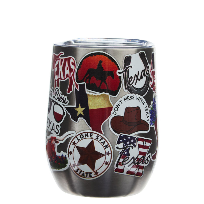 Carson Gifts Texas 12oz Stainless Steel Wine Tumbler