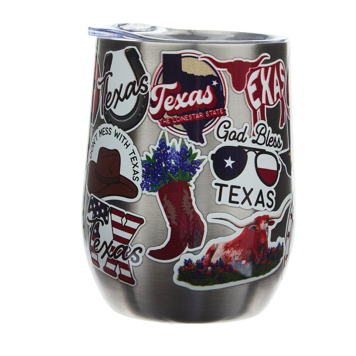 Carson Gifts Texas 12oz Stainless Steel Wine Tumbler