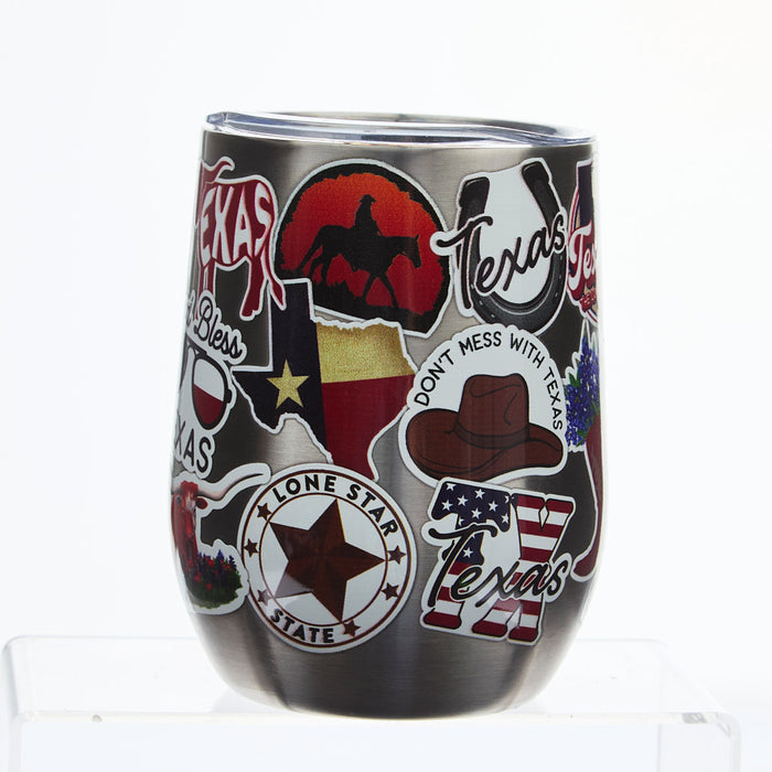 Carson Gifts Texas 12oz Stainless Steel Wine Tumbler