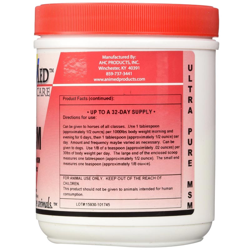 Animed Pure MSM Joint Supplement 16oz
