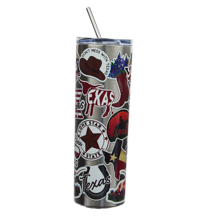 Carson Gifts Texas 23oz Stainless Steel with Straw Tumbler