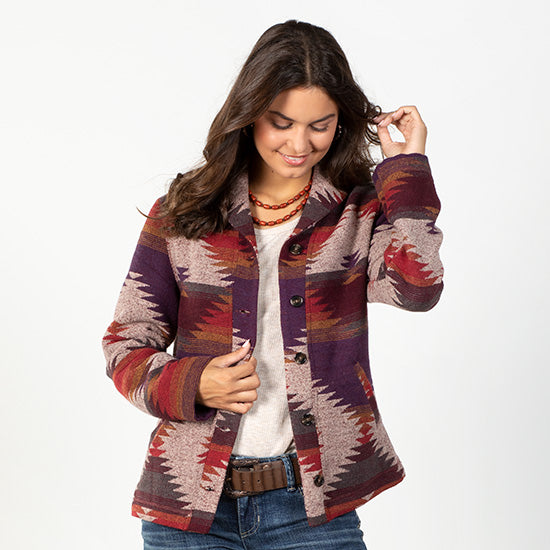 Cripple Creek Alcova Purple Aztec Jacket