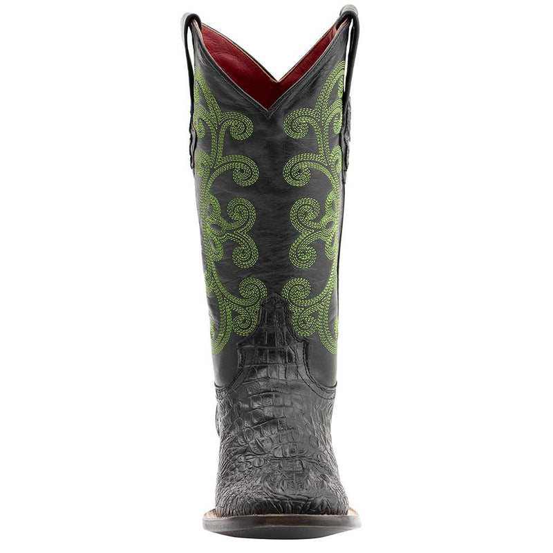 Ferrini Women's Black Caiman Print Cowgirl Boots