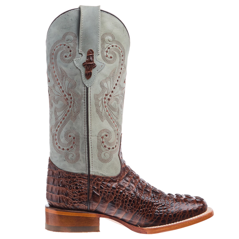 Ferrini Women's Sport Rust Caiman Print Cowgirl Boots